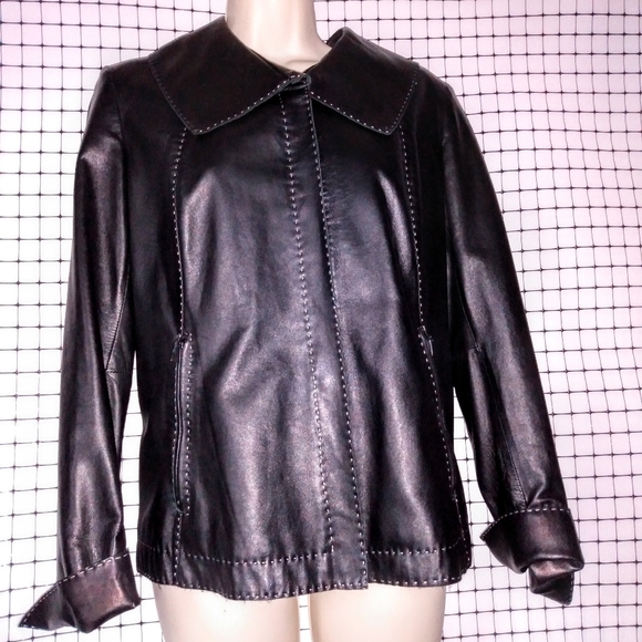 Anne Klein Jackets & Blazers - Anne Klein Genuine Leather Sz L